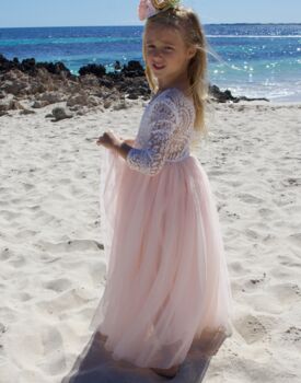 Mary Jane In Blush ~ Flower Girl Dress Or Party Girl Dress, 4 of 9