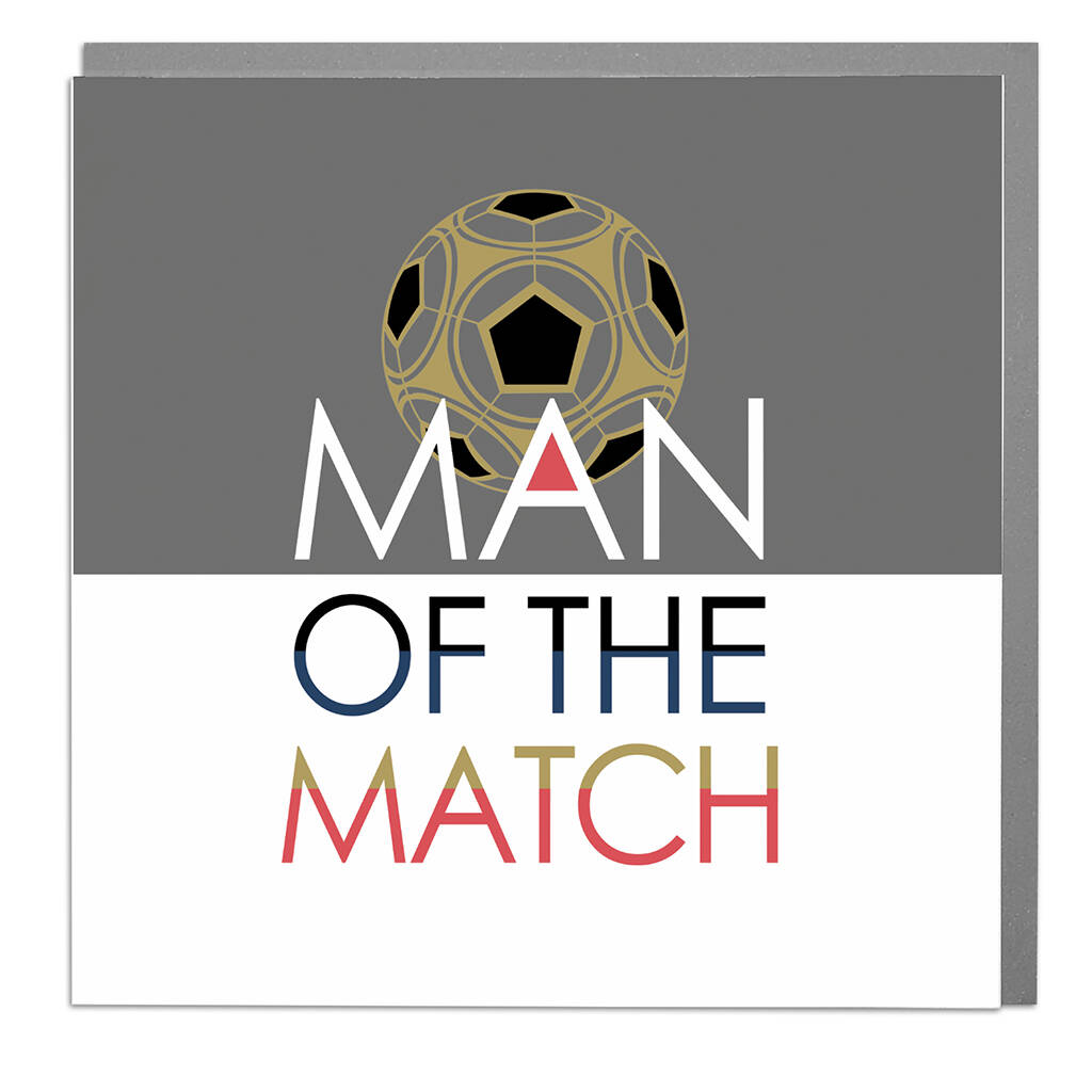 Man Of The Match Fathers Day Card By Lola Design Ltd
