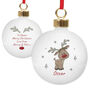 1st Christmas Tree Bauble Personalised Reindeer Bauble, thumbnail 5 of 6