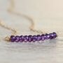 February Birthstone Real Amethyst Necklace, thumbnail 3 of 7