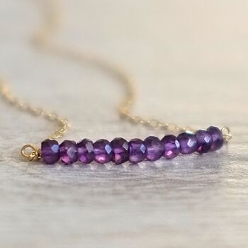 February Birthstone Real Amethyst Necklace, 3 of 7