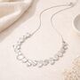 Silver Pebble Cascade Necklace, thumbnail 2 of 5