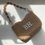 Personalised Margot Wicker Straw Patch Shoulder Bag, thumbnail 1 of 4