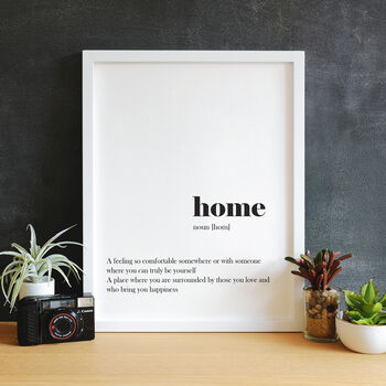 Framed Home Definition Typography Print, 4 of 4