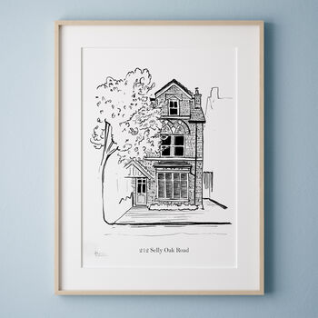 Personalised Framed Line Drawing Of A House, 2 of 2