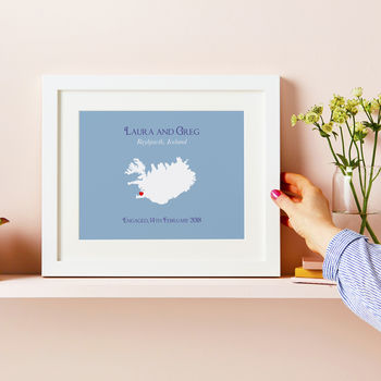 Engaged In Iceland Personalised Print, 2 of 12