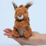 Scottish Red Squirrel Toy And Happy Birthday Keyring, thumbnail 2 of 7