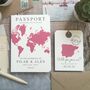 World Map Passport Wedding Invitation, thumbnail 9 of 12