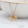 Zodiac Star Necklace Personalised With Letter Charm, thumbnail 5 of 12