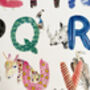 Patterned Alphabet Animal Poster, thumbnail 3 of 6