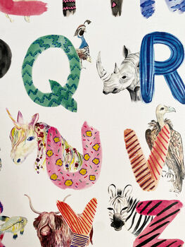 Patterned Alphabet Animal Poster, 3 of 6