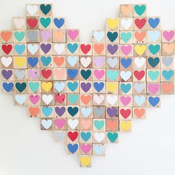 'Heart Of Hearts', Reclaimed Wood Mosaic, 4 of 5