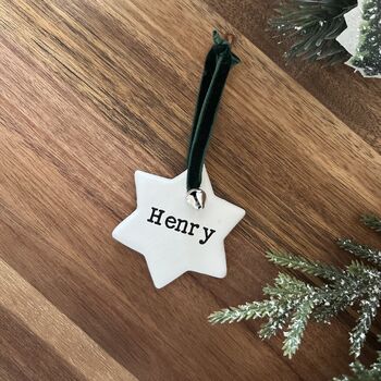 Personalised Clay Star Tree Decoration, 3 of 3