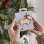 Corgi Dog Christmas Tree Decoration Personalisation Available, thumbnail 1 of 4