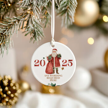 Personalised Ceramic Christmas Tree Bauble In Various Designs, 9 of 9