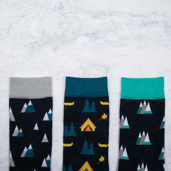 Ethical Mountain Print Socks, 5 of 5
