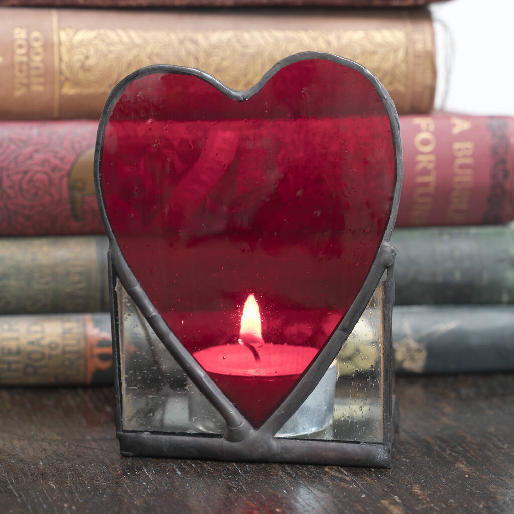 Valentine Heart Tea Light Holder By Vintage Playing Cards