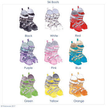 Personalised Ski Boot Family Baby Grow, 3 of 3