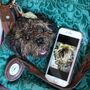 Personalised Crocheted Dog Head Bag Charm Keyring, thumbnail 4 of 12