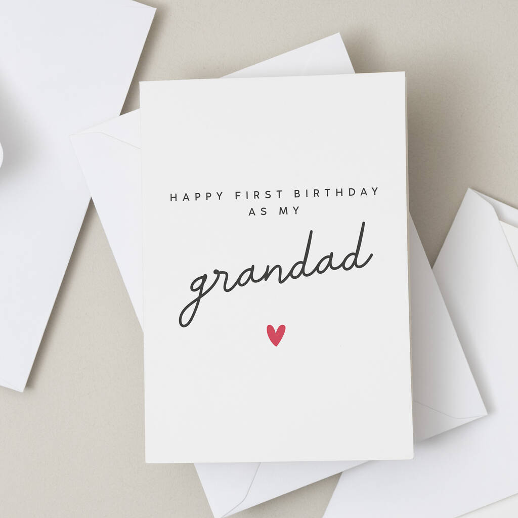 First Birthday As My Grandad Card By Paper Scene