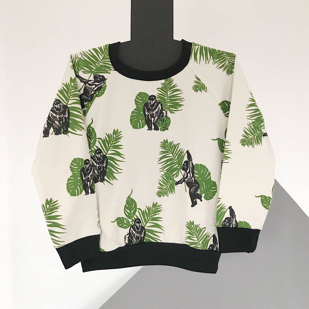 Pure Cotton Gorilla Design Sweatshirt, 1 of 7
