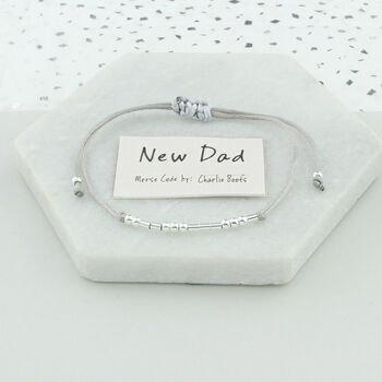 'New Dad' Morse Code Bracelet, 2 of 5