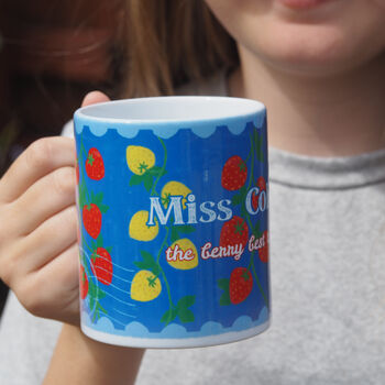 Strawberries Mug For Teachers “The Berry Best Teacher”, 2 of 3