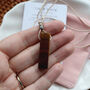 Adjustable Tigers Eye Pendant Necklace With Gift Bag, thumbnail 1 of 5
