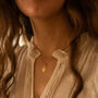 Dainty 14 K Gold Virgin Mary Choker Necklace, thumbnail 3 of 8