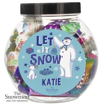 Personalised The Snowman Magical Sweetie Jar, 4 of 4