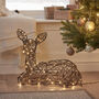 Studley Rattan Resting Fawn Light Up Reindeer, thumbnail 4 of 6