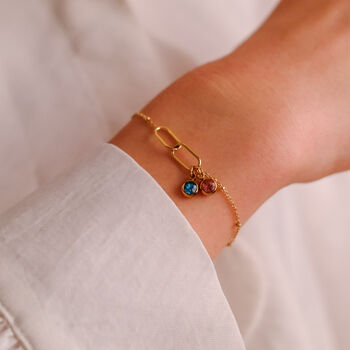 Soul Sister Interlocking Bracelet – Birthstone Friendship Jewellery, 8 of 9