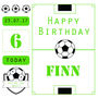 Happy Birthday Football Greeting Card, thumbnail 5 of 6
