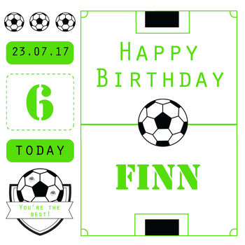 Happy Birthday Football Greeting Card, 5 of 6