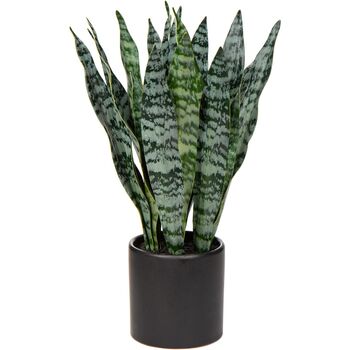 Artificial Fake Faux Plant In Black Ceramic Pots, 4 of 6