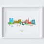 Durham Skyline Of Landmarks Travel Print, thumbnail 4 of 4