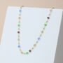 Dainty Colourful Bead Necklace, thumbnail 1 of 4