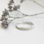 Thin Molten Silver Shimmer Ring, thumbnail 2 of 9