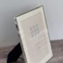 Sixtrees Silver Plated Photo Frame With Aperture, Eight X Ten, thumbnail 3 of 3