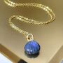 Labradorite Gemstone Shell Necklace, thumbnail 2 of 4