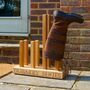 Personalised Wooden Welly Boot Floor Stand, thumbnail 1 of 5