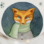 Personalised Tree Decoration With Fox Watercolour, thumbnail 2 of 2