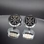 Silver Royal Cufflinks Round Luxury Gift, thumbnail 3 of 3
