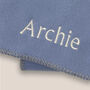 Personalised Fleece Blanket, China Blue, thumbnail 2 of 5