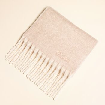 Personalised Beige Winter Scarf, 3 of 3