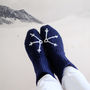 Snowflake Slipper Socks In Chunky Crochet, thumbnail 5 of 12
