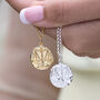 Engraved Gold Plated Libra Zodiac Necklace, thumbnail 4 of 7