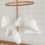 Boucle Cloud Mobile Baby Neutral Nursery Decor, thumbnail 5 of 7