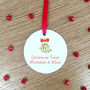 Mistletoe And Wine Christmas Tree Decoration, thumbnail 7 of 8