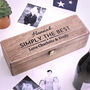 Simply The Best Personalised Wooden Wine Box, thumbnail 1 of 3